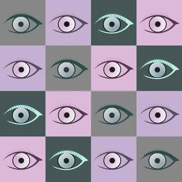 Multicoloured eye pattern Illustrazione stock