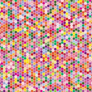 Multicoloured hex tiles. Mosaic. Eps 10. Stock Illustration