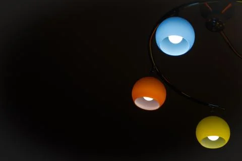 Multicoloured Lamps Stock Photos