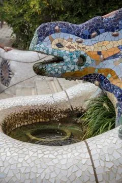 Multicoloured mosaic dragon Fotos Stock