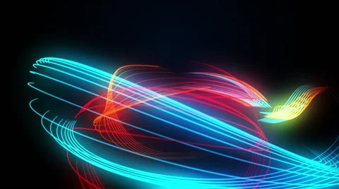 Multicoloured neon lines background Stock Footage 41203912