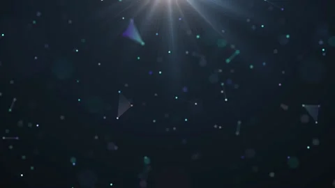 Multicoloured particles rotate through a thickness of substance shone through by Stock Footage 230599928