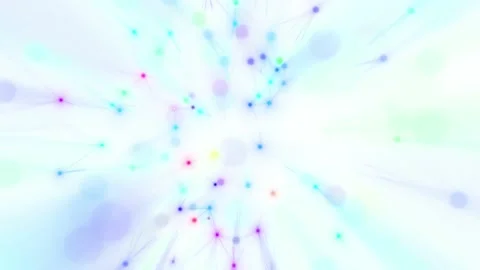 Multicoloured particles spinning on a white background. Seamless loop. Stock Footage 239002382