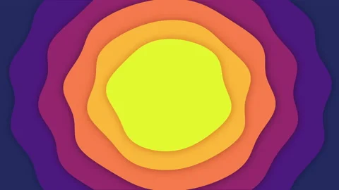 Multicoloured waving circles background animation, seamless looping cut out Stock Footage 229427876