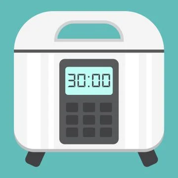 Multicooker flat icon, kitchen and appliance Illustrazione stock