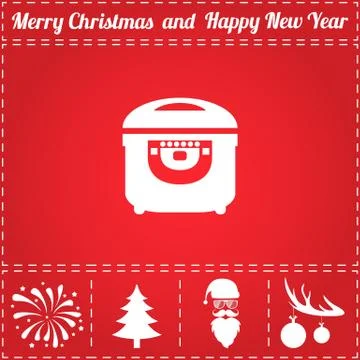 Multicooker Icon Vector Illustrazione stock