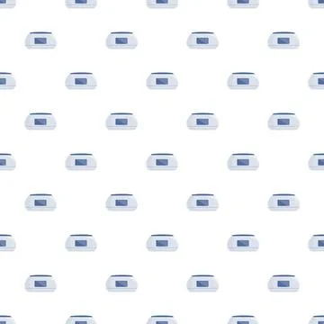 Multicooker kitchen appliance seamless pattern background Stock Illustration