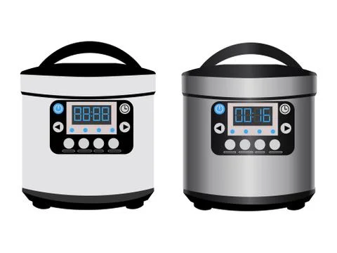 Multicooker - kitchen appliances for automatic cooking - vector illustration Stock Illustration
