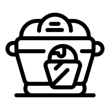 Multicooker preparing delicious cupcake, modern kitchen appliance Stock Illustration