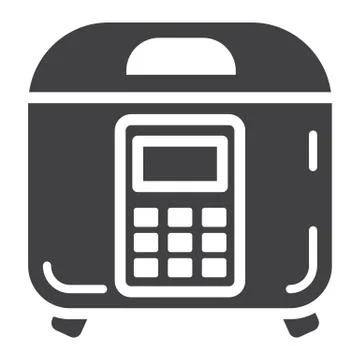 Multicooker solid icon, kitchen and appliance Illustrazione stock