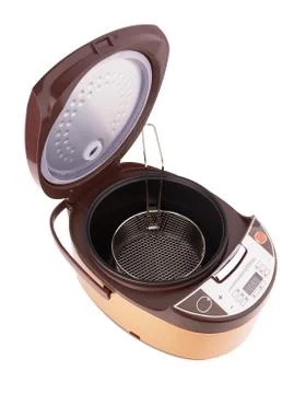 Multicooker on white Stock Photos