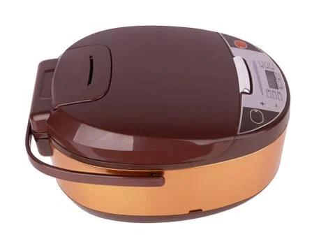 Multicooker on white Stock Photos