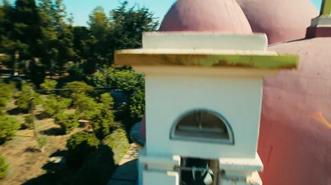 Multicopter starts shooting above from the dome of Greek Orthodox Church 動画素材 44841577