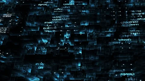 Multicore computer processing and data points in bright blue. Stock Footage 146769950