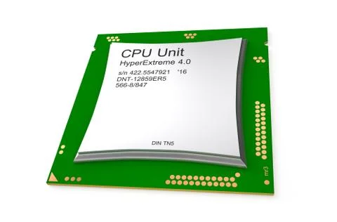 Multicore computer processor unit 库存插图