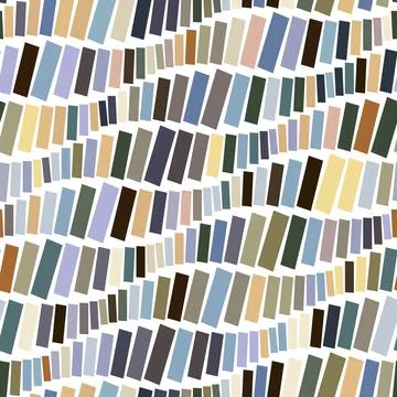 Multicoulored rectangles waves. Seamless vector pattern. イラスト素材