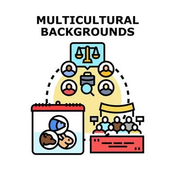 Multicultural backgrounds diversity concept representing varied traditions Stock Illustration