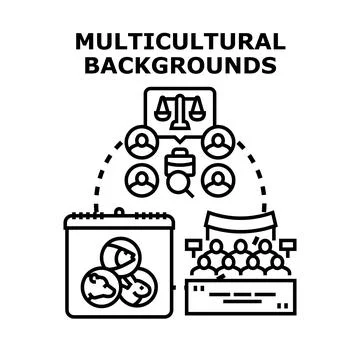 Multicultural backgrounds diversity concept representing varied traditions Stock Illustration