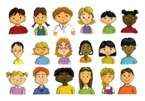 MULTICULTURAL CHILDREN Illustrazione stock