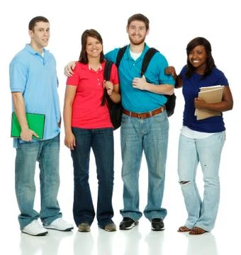 Multicultural college students Stock Photos