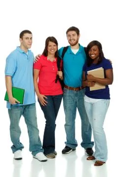 Multicultural college students Stock Photos