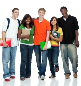 Multicultural college students Stock Photos