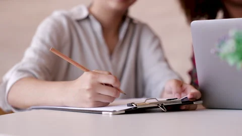 Multicultural high school students friends relationship sitting together wa.. Stock Footage 245490153