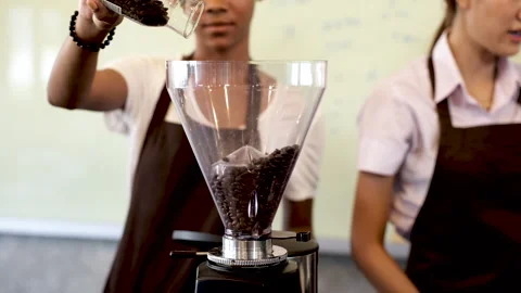 Multicultural people working together in coffee shop concept, African baris.. 스톡 동영상 245059798