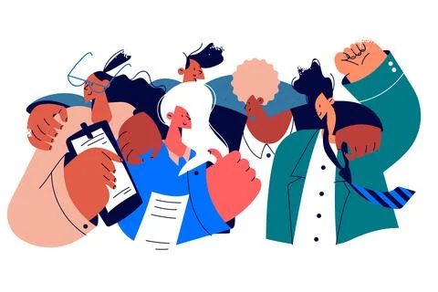 Multicultural team mixed ethnic group concept Stock Illustration
