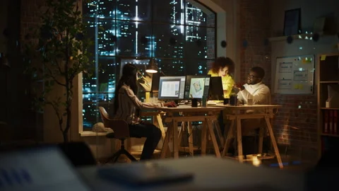 Multicultural Team Working in Creative Office Stock Footage 223173491