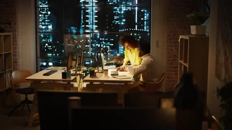 Multicultural Team Working in Creative Office Stock Footage 223174386
