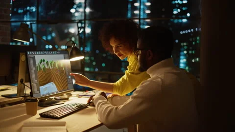 Multicultural Team Working in Creative Office Stock Footage 223174488