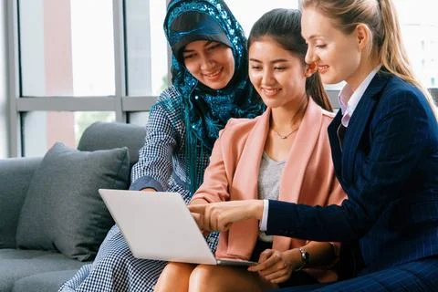 Multicultural working group teamwork. uds Stock Photos