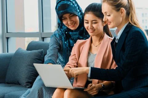 Multicultural working group teamwork. uds Stock Photos