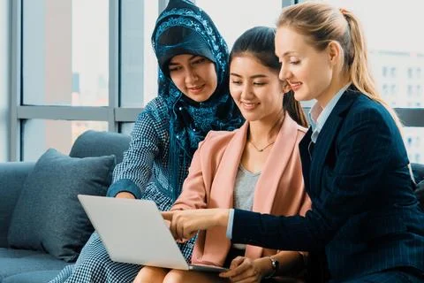 Multicultural working group teamwork. uds Stock Photos