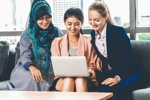 Multicultural working group teamwork. uds Stock Photos