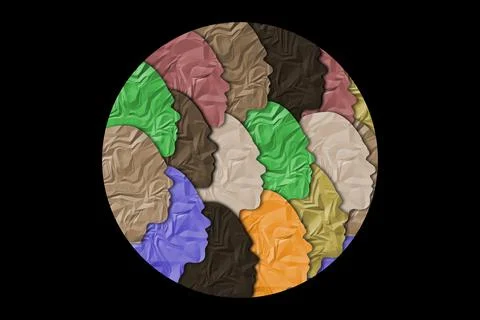 Multicultural world. Multicultural Earth. Nations of the world. Illustrazione stock