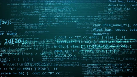 Multidimensional Coding Program With Texts Stock Footage 87851098