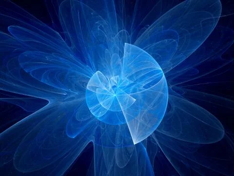 Multidimensional object in space Stock Illustration