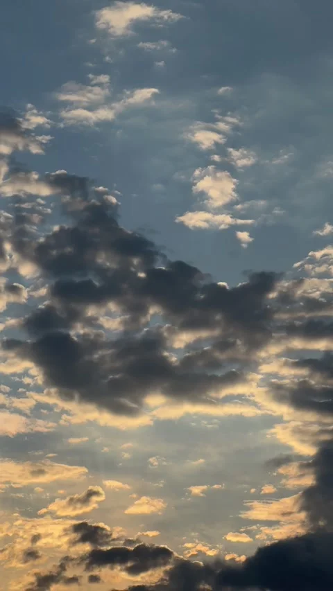 Multidirectional Dramatic Cloud Time Lapse at Sunset Stock Footage 345685231