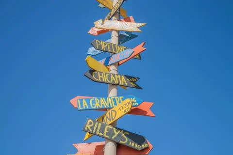 Multidirectional guidepost Stock-Fotos