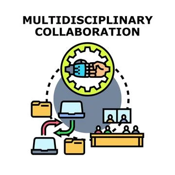 Multidisciplinary collaboration concept for team working together Stock Illustration