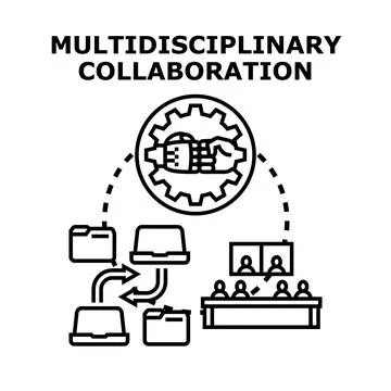 Multidisciplinary collaboration concept for team working together Stock Illustration