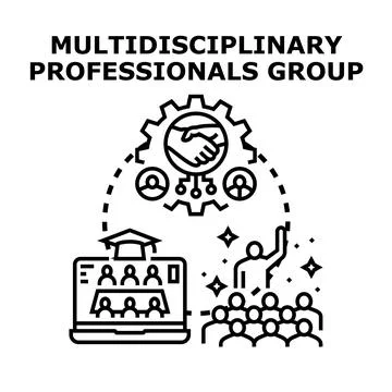 Multidisciplinary professionals group collaborating and developing together イラスト素材