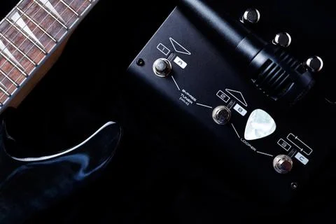 Multieffects Processor for Electric Guitar Stock Photos