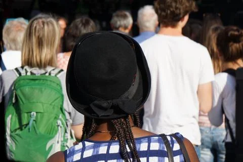 Multiethnic crowd of people Stock Photos