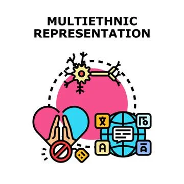 Multiethnic inclusion concept developing global society イラスト素材