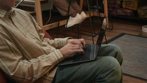 Multiethnic Programmers Sharing Modern Coworking Space Video stock 320000941