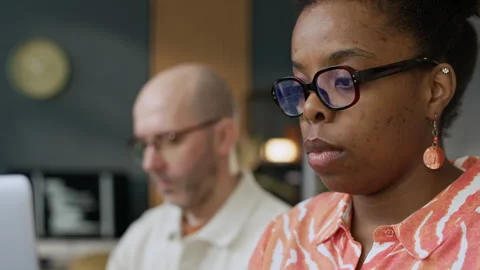 Multiethnic Software Developers Coding on Computers in Open Space Office Stock Footage 306847338