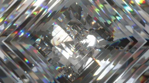Multifaceted Crystal with Reflective Angles Stock Footage 274245007